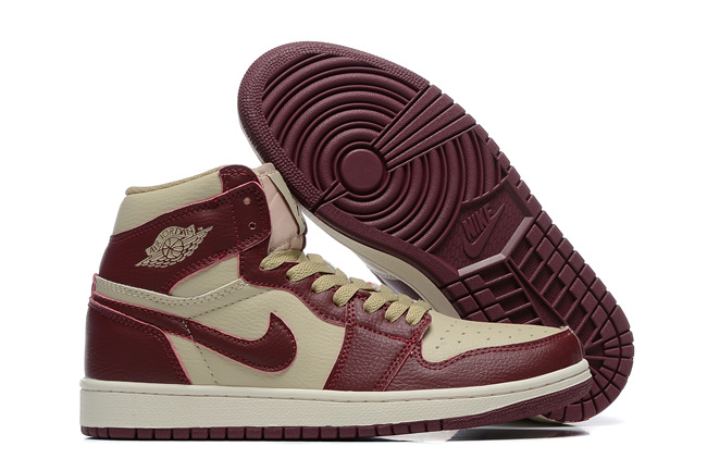 Women's Running Weapon Air Jordan 1 High Cream/Red Shoes 0350 Women's Running Weapon Air Jordan 1 High Cream/Red Shoes 0350